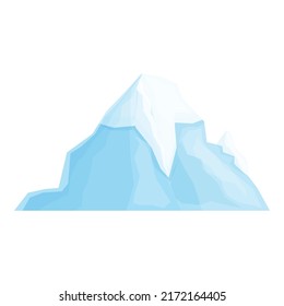 Antarctic Iceberg Icon Cartoon Vector. Arctic Ice. Glacier Ice