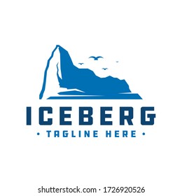 Design des antarktischen Eisbergs-Vektorlogos