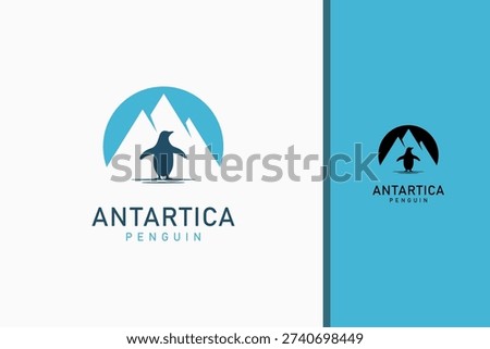 Antarctic penguin logo symbol icon design