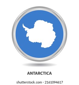 Antarctic round flag, badge, icon design