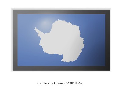 Antarctica, Antarctican flag with black boarder