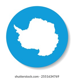 Antarctica circle flag logo icon digital vector illustration