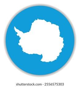 Antarctica circle flag logo icon computer vector illustration