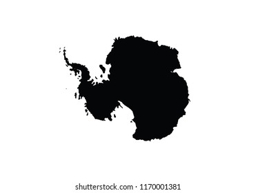 Antarctica continent shape vector illustration