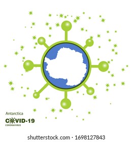 Antarctica Coronavius Flag Awareness Background. Stay home, Stay Healthy. Take care of your own health. Pray for Country