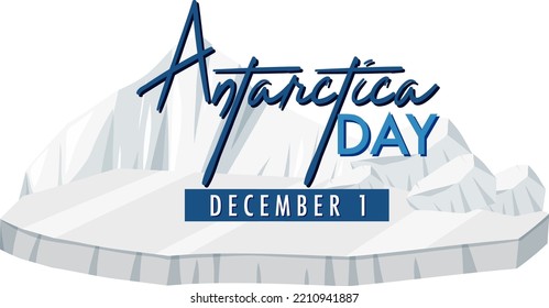 Antarctica day poster template illustration