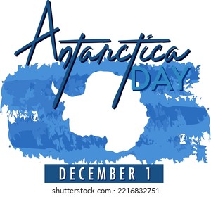 Antarctica day poster template illustration svg
