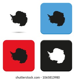 Antarctica detailed map flat vector icon.