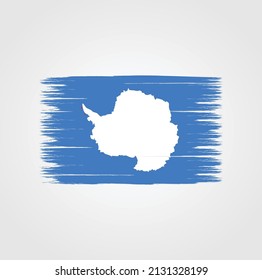 Antarctica Flag Brush. National Flag