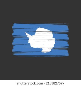 Antarctica Flag Brush. National Flag
