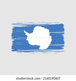 Antarctica Flag Brush. National Flag