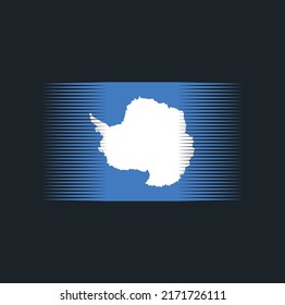 Antarctica Flag Brush. National Flag