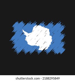 Antarctica Flag Brush. National Flag
