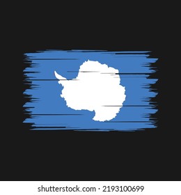 Antarctica Flag Brush. National Flag