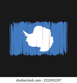 Antarctica Flag Brush. National Flag