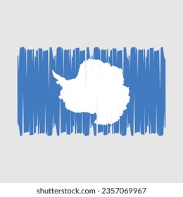 Antarctica flag with brush stroke vector Illustration