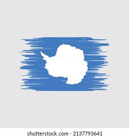 Antarctica Flag Brush Strokes. National Flag