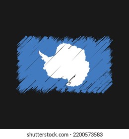 Antarctica Flag Brush Strokes. National Flag