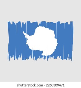 Antarctica Flag Brush Strokes Vector