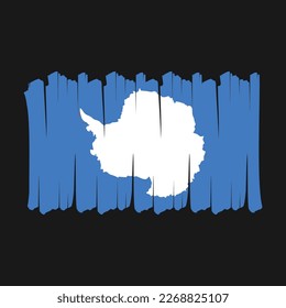 Antarctica Flag Brush Vector Design