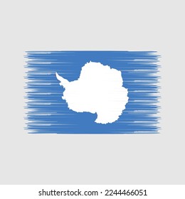 Antarctica Flag Brush Vector Illustration