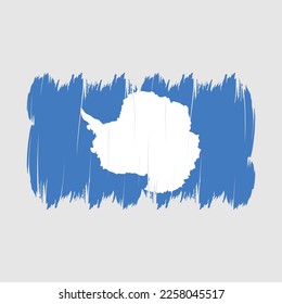 Antarctica Flag Brush Vector Illustration