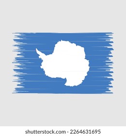 Antarctica Flag Brush Vector Illustration