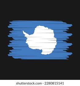 Antarctica Flag Brush Vector Illustration