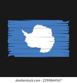 Antarctica Flag Brush Vector Illustration