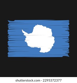 Antarctica Flag Brush Vector Illustration