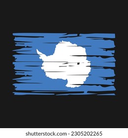 Antarctica Flag Brush Vector Illustration