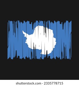 Antarctica Flag Brush Vector Illustration