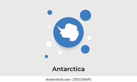 Antarctica flag bubble circle round shape icon colorful vector illustration