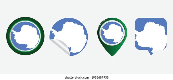 Antarctica flag. flat icon symbol vector illustration

