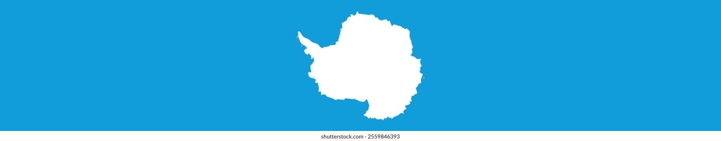 Antarctica flag long banner digital vector illustration