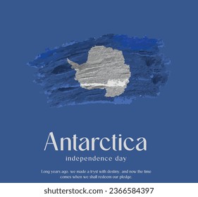 Antarctica Flag Made of Glitter Sparkle Brush Paint Vector, Celebrating Antarctica Independence Day.