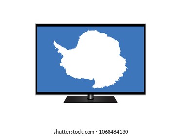 Antarctica Flag OfTelevision,Vector Illustration, Isolate On White Background Icon. EPS10