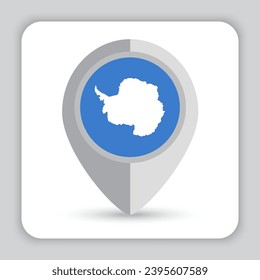 Antarctica Flag Pin Map Icon