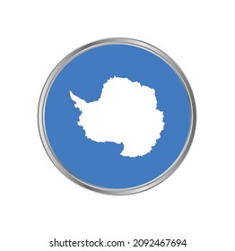 Antarctica flag with silver frame vector design