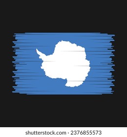 Antarctica Flag Vector Illustration Design