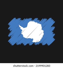 Vector de bandera antártica. Bandera nacional