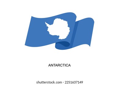 Antarctica flag vector. Flag of Antarctica on white background. Vector illustration eps10