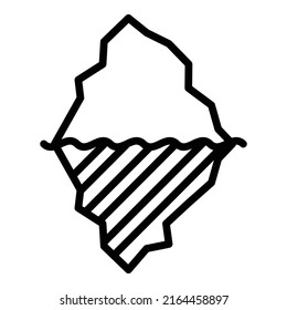 Antarctica glacier icon outline vector. Water iceberg. Ocean glacier
