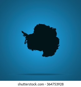 Antarctica high detailed map.