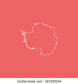 Antarctica high detailed map.