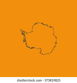 Antarctica high detailed map.