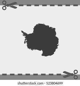 Antarctica high detailed map.