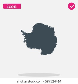Antarctica high detailed map.