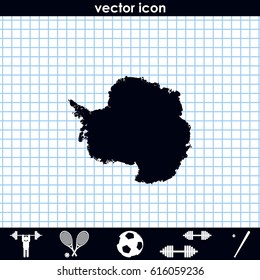 Antarctica high detailed map.