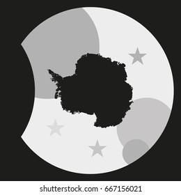 Antarctica high detailed map.